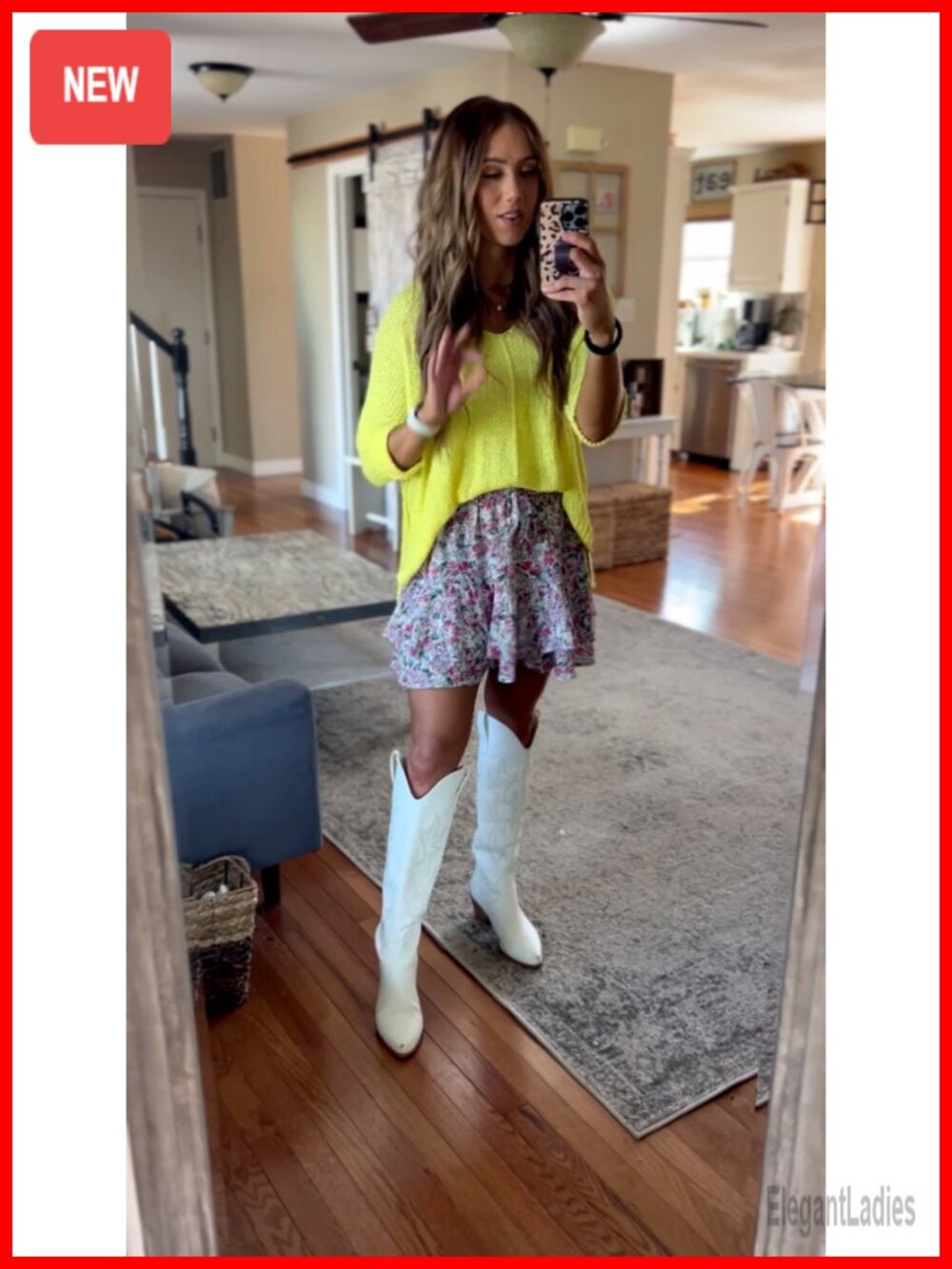 Floral Ruffle Flowy Skorts High Rise Drawstring Mini Summer Shorts - Picture 6 of 6